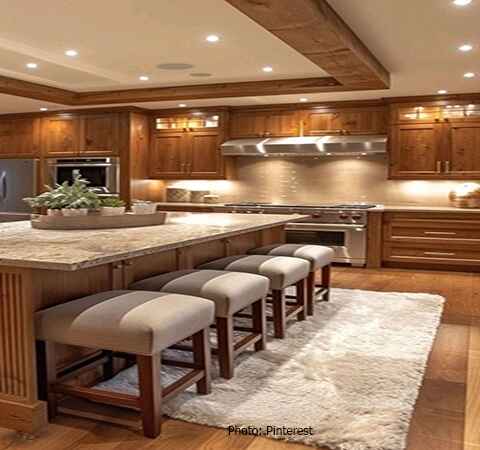 ASASA Kitchens showcases rustic wood kitchen renovation with elegant cabinetry